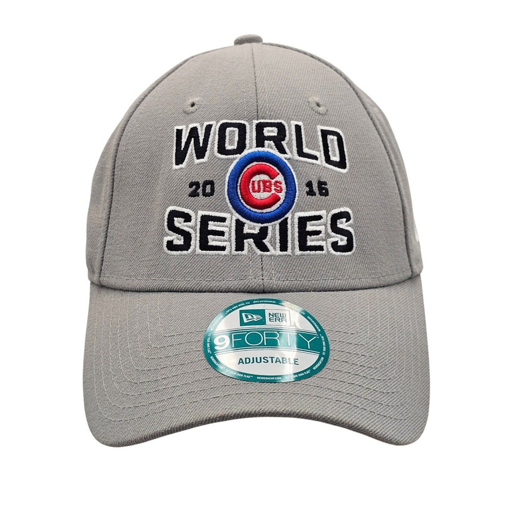 Chicago Cubs 2016 World Series Champions New Era 9FORTY Hat Gray Adjustable Cap